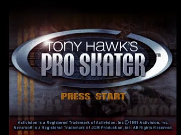 Tony Hawk's Skateboarding (Europe) screen shot title